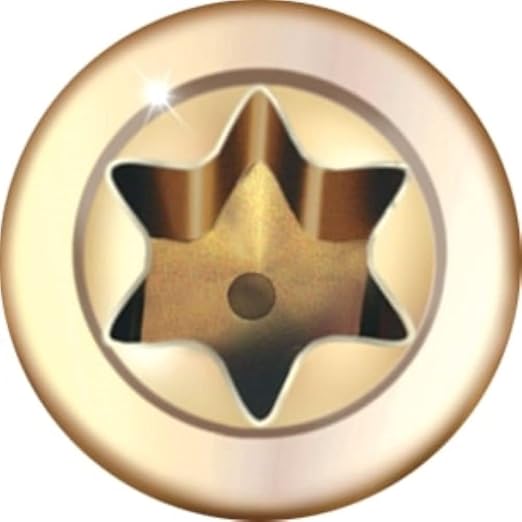 GRK Fasteners #8 x 2-1/2 Inch Finish & Trim Screws, 100 PCS, Indoor/Outdoor for Treated Lumber, with Rust Resistant Climatek™ Coating, Star Drive Recess, T-10 Bit Included, Gold (6-Pack; 600 Count)