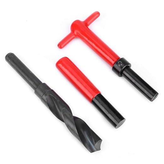 Thread Repair Tool Kit,10Pcs M18x1.5mm Stainless Steel Twisted Drill Tap Wrench Threaded Insert Tap Insertion Tool for Damaged Thread Repair