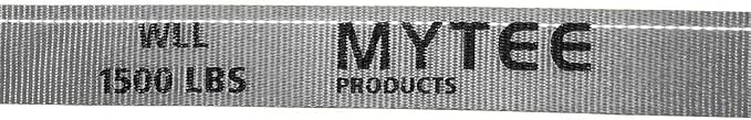 Mytee Products 2 Pk 2'' x 16' Rocker Winder Ratchet Straps for E-Track - Tie Down Straps with 4,500 lbs BS - Self Ratcheting Strap for Boat, Jet Ski, ATVs - Gray