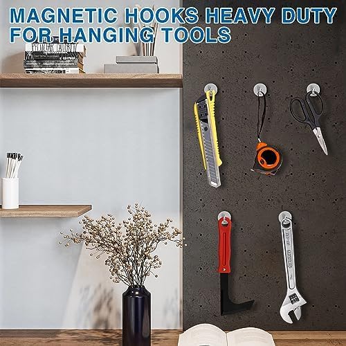 LOVIMAG Magnetic Hooks, Cruise Essentials 2026, 12 Pack-30LBS | Heavy Duty Strong Magnet Hook for Cruise Cabin, Refrigerator Fridge, Ship, Classroom, Kitchen Grills, Black