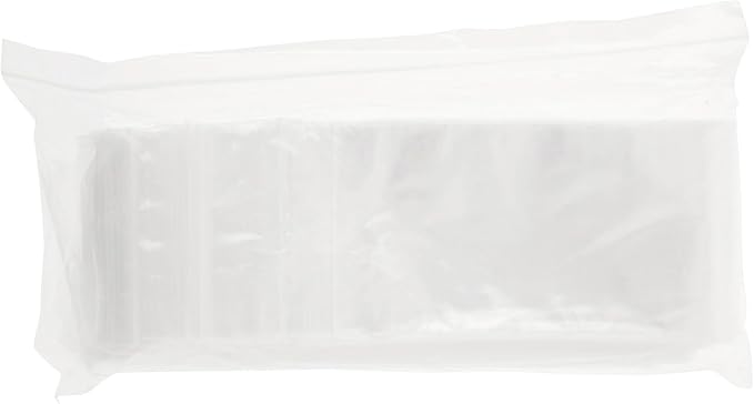 Plymor 3" x 14" (Pack of 500), 2 Mil Zipper Reclosable Plastic Bags