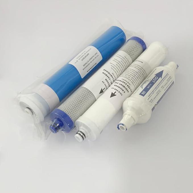 RO Replacement Filter Set With Membrane Compatible with Microline TFC-400 Reverse Osmosis System, include S7011, S7028, S1764RS and S7026 Filters