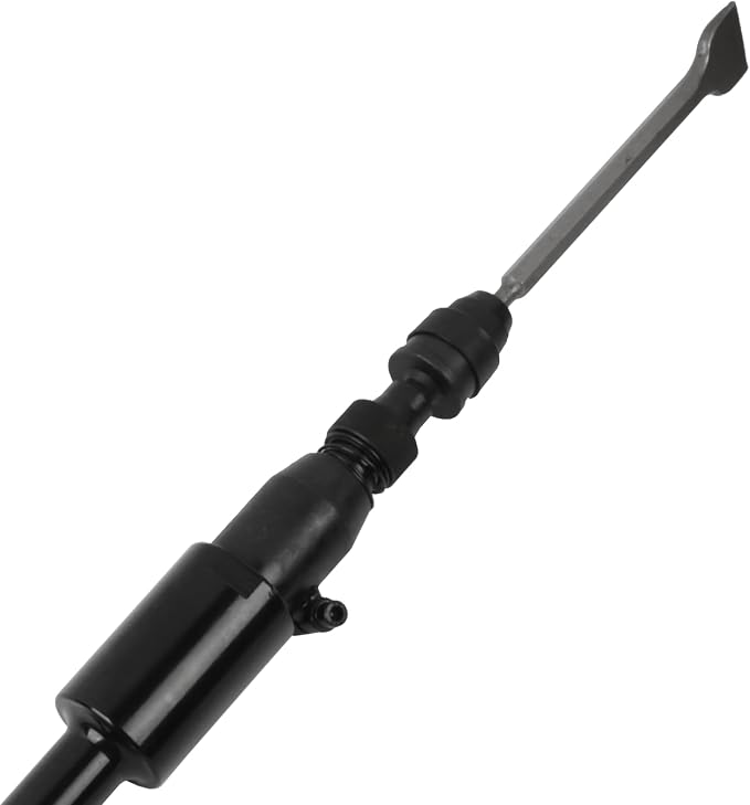 Pneumatic Multi-Function Tool with Scraper and Chisel Attachments
