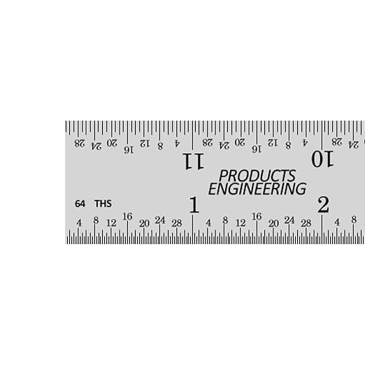 PEC Tools 12 Inch Rigid Steel Ruler (5 Pack), Machinist Metal Ruler Scale with Markings 1/8", 1/16", 1/32", 1/64", Tempered Steel, 3/64 Thick x 1" Wide, Trusted by Professionals, Made in USA