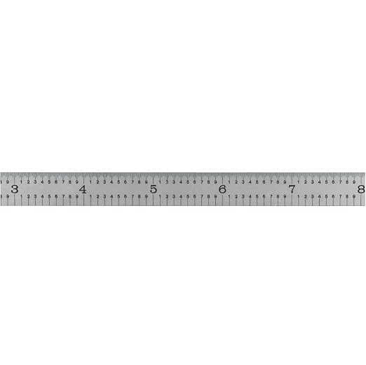 PEC Tools Made in USA Machinist Rule, 12" Flexible Steel Rule, Satin Chrome Finish, Markings 1/32", 1/64",1/10",1/50" for Professionals