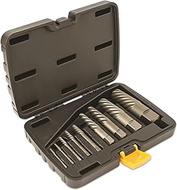Titan 16082 9-Piece Screw Extractor Set | Includes Sizes #1-#9