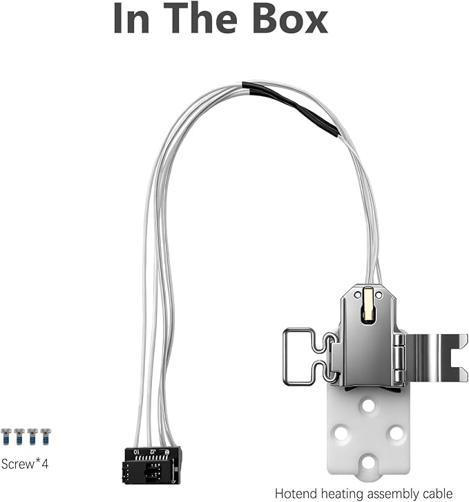 for Bambu Lab H2D/H2C Hotend Heating Assembly - Left,Zirconia Ceramic Base with Pre-Installed Thermistor & Heater Cartridge – Excellent Thermal Insulation– Quick-Clamp Design for Bambu H2C H2D Parts