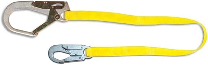 Guardian Fall Protection 01261 4-Foot Single Leg Non-Shock Absorbing Lanyard with Rebar Hook