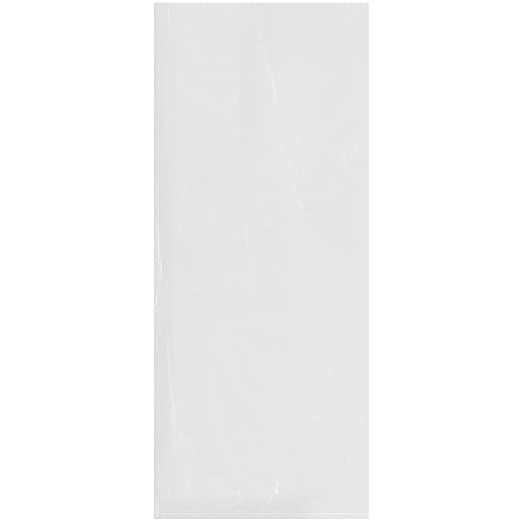 Plymor 10" x 24" (Pack of 100), 1.25 Mil Flat Open Clear Plastic Poly Bags