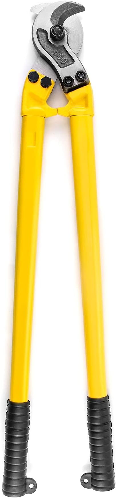 QWORK 24 Inch Shear-Cut Cable Cutter - for Soft and Hard Steel Cable, Wire Rope