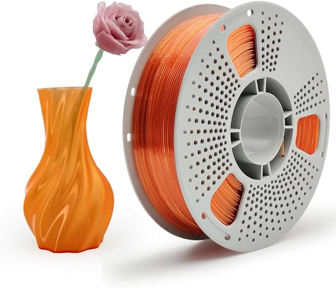 PETG 3D Printer Filament,1.75 mm 1KG (2.2lbs) ±0.05 mm High Precision, Dimensional Accuracy,High Toughness & Heat Resistance, Widely Compatible with FDM Printers