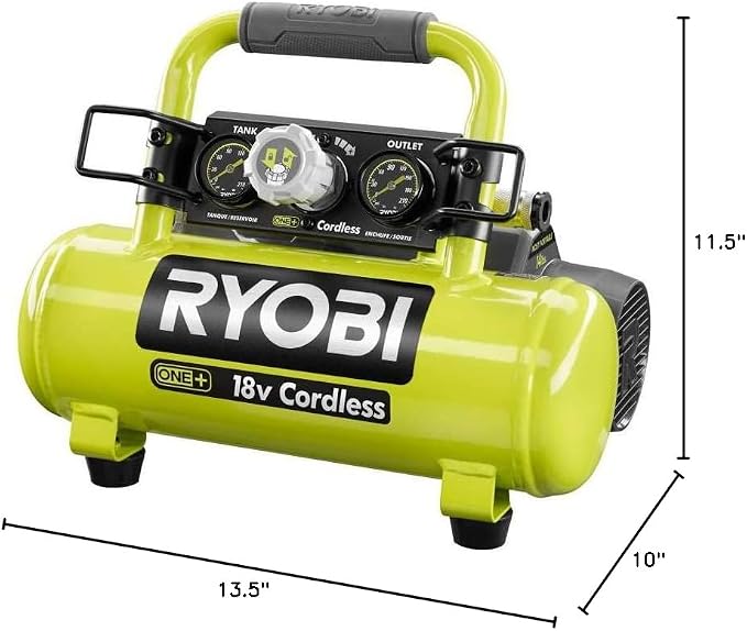 ONEAND 1 GAL. 120 PSI Portable 18V Horizontal AIR Compressor 0.5 CFM at 90 PSI