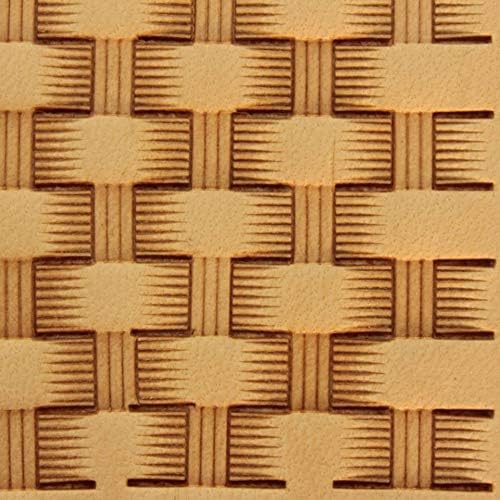 DandS ltd Leather Stamp Tool, Basket Weave, Professional Steel Craft Tool for Leatherworking, Embossing, Carving & Stamping Leather Projects, Belts Wallets & DIY Projects Compatible with Mallet #205