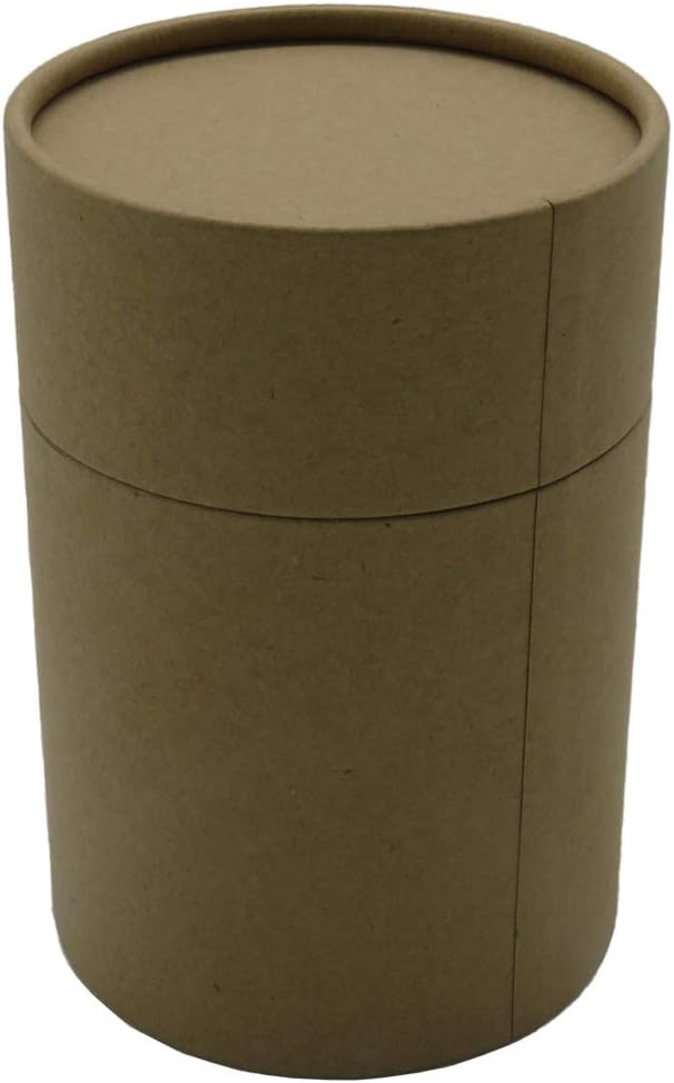 WENPACK 12pack Paperboard Tube with Lid Round Cardboard Box Container (2.84" D*4.4" H, Kraft)