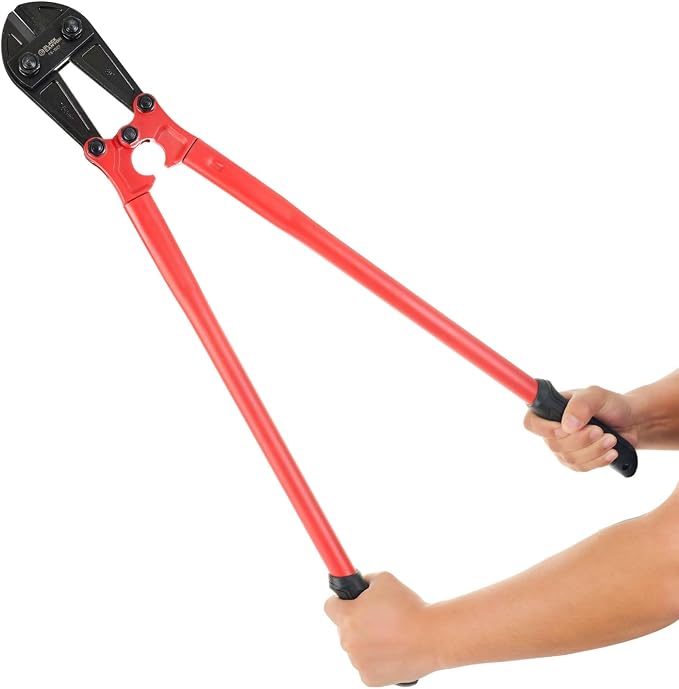 BLACK CANYON Heavy-Duty Bolt Cutter, Padlock cutter, 30 in, Cr-Mn steel, rust-proof&durable, PVC-coated handles, Non-slip Grip, for removing bolt, quickly cutting metal, chains