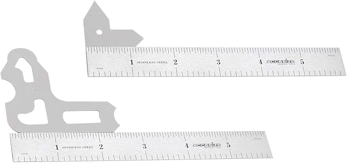 Accusize Industrial Tools 26 Pc Radius Gauge Set 0.010'' to 0.500'' Gauges with Holder, 3602-5025 | 26 Pc Set, 0.010" to 0.500" Range, Satin Chrome Finish, Rustproof Steel, with Holder