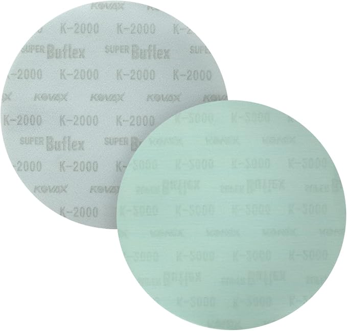 Eagle Abrasives Super Buflex Flexible Dry 6 inch Sanding Discs, Green K-2000, No Holes, Hook & Loop, 193-1505, 25 Discs
