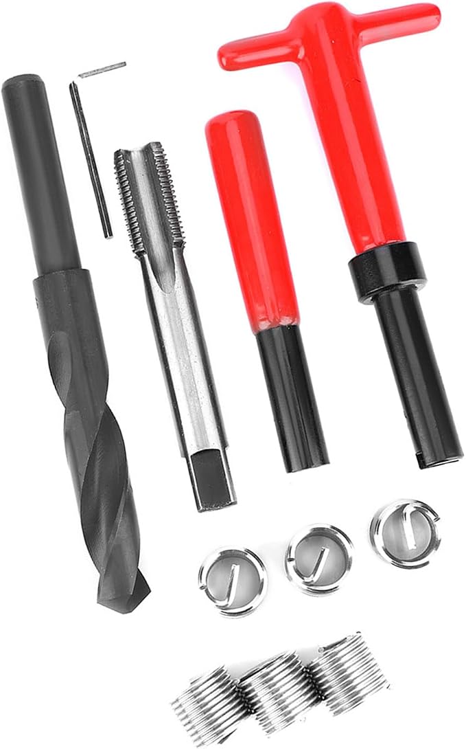 Helicoil Thread Repair Tool Kit- 11PCS M16x1.5 Helicoil Kit with HSS Drill Bit,Tap & Break-Off Tool,Hex Wrench,Thread Inserts with Carry Case