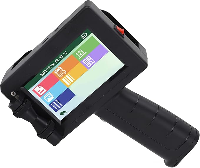 VBESTLIFE Handheld Inkjet Printer Gun, Printing Height 0.08-0.5 Inch, Inkjet Coder for Text, Numbers, Symbols, QR Codes, Barcodes, Images, Time, Date