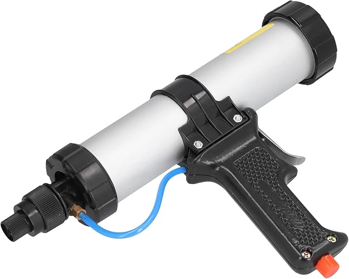 BTER Pneumatic Air Caulking Gun, 310ml Professional Cordless Caulking Gun with Air Flow Regulator, Lightweight Aluminum Alloy Heavy Duty Pneumatic Caulking Gun for 10 oz / 10.3 oz/ 10.5 oz Cartridges