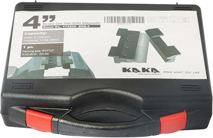 KAKA INDUSTRIAL Vise Mount Metal Brake Bender,4-Inch(100mm) Magnetic Vise for 14Ga. (2mm) Steel & 1/8" Aluminum, Quick-Release with for DIY Metalworking & Small Box Fabrication BDS-4