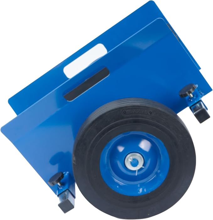 Heavy Duty Panel Dolly Blue Slab Cart 1100LBS Capacity Door Dolly with 10" Solid Wheels, Adjustable Drywall Mover Panel Drywall Cart Material Handling All Terrain