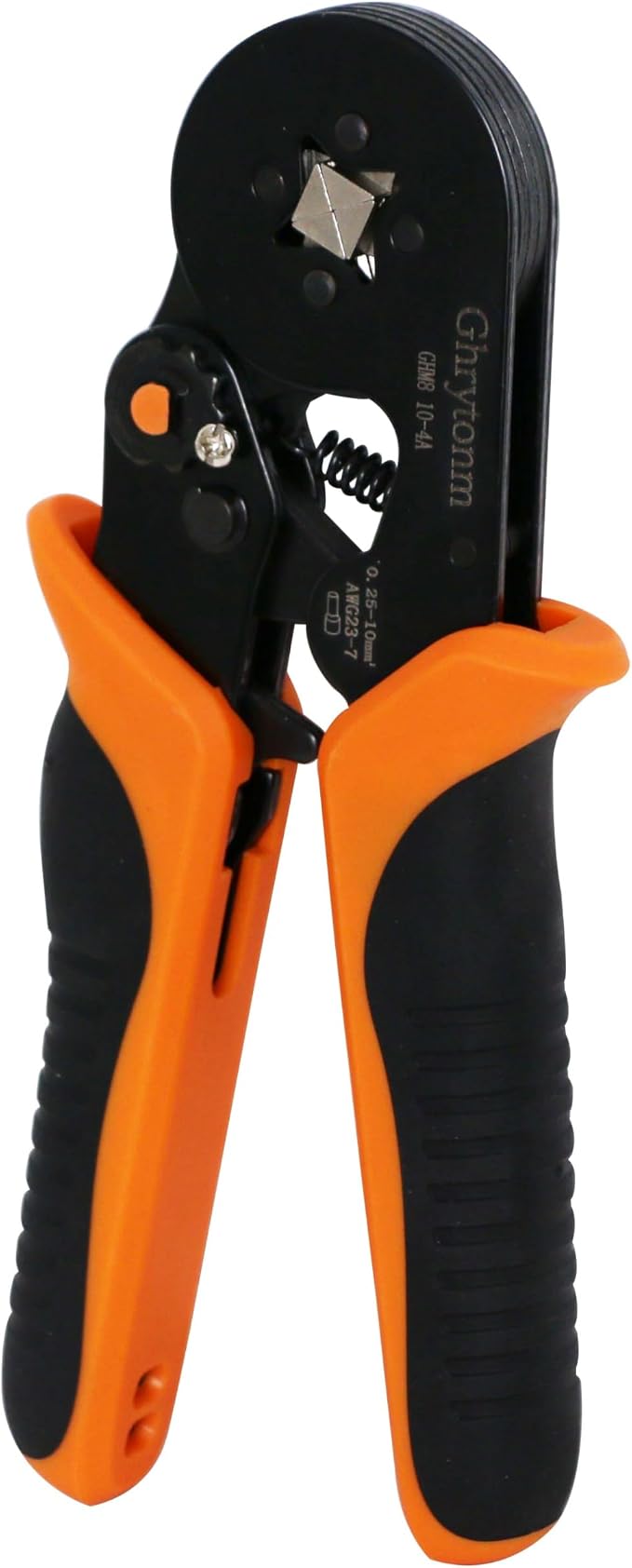 Ferrule Crimping Tool Kit, AWG 10-4 Self-adjustable Ratchet Wire Ferrule Crimper Plie, Black/Orange (With 1800pcs Wire Connectors)