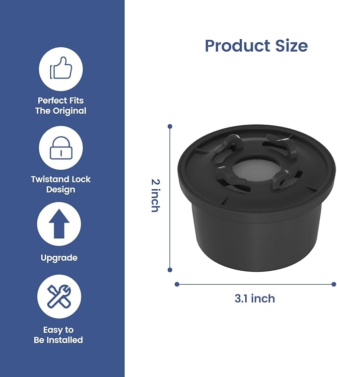 RO100ROPOT Remineralization Water Filters Replacement, Compatible with Bluevua RO100ROPOT and RO100ROPOT(UV) Systems, Alkaline for Reverse Osmosis Filter, Remineralize and Increase pH