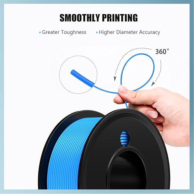 3D Printer Filament PLA 1.75mm 3-D Printing Materials 5 Colors Bundle Print Filimate 1.75 mm Orange Green Blue Yellow Purple Filiment1.75 Accuracy ±0.02mm Fillament Spool Vacuum Pack 250G X 5