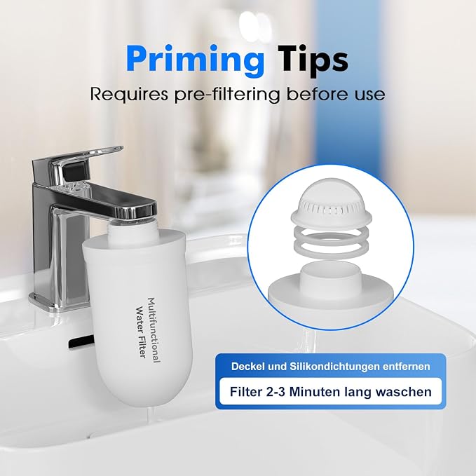 Purewell 2 Pack K8001 Multifunctional Water Filter Elements, Replacement Filters for Purewell Upgraded PW-FH/PW-FH-CF/PW-FH-FT Gravity Water Filter System