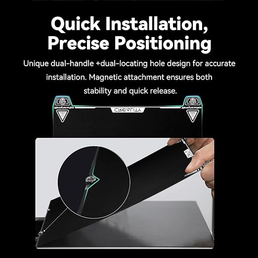Official Creality K1 Max Build Plate 315x310mm Double Sided Epoxy Resin Coating Spring Steel Magnetic K1 Max Bed Plate 3D Printer Build Plate for K1 Max & Ender 3 V3 Plus (No Magnetic Sheet)