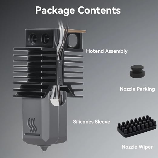 for Snapmaker U1 Hardened Steel Hotend 0.4mm,High Temp&Fast Heating Ceramic Hot End with Silicone Sock and Nozzle Wiper,Leak-Proof Integrated Hotend Compatible with Snapmaker U1 3D Printer-2PCS