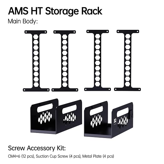 BIQU Panda Perch HT for Panda Perch H2D, AMS HT Storage Racks Space-Saving AMS HT Holder Compatible with Bambu-Lab H2D H2S 3D Printers, 2-Pack