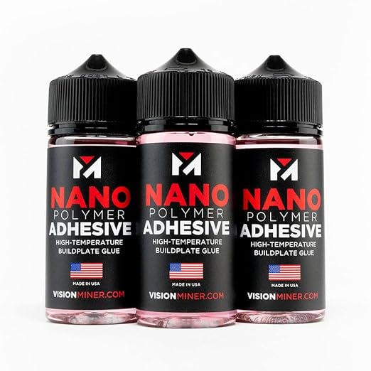 Nano Polymer Adhesive (120ml) - Ultimate 3D Printing Bed & Build Plate Adhesion - No Mess, Non-Toxic, Works for PLA, ABS, PEI, PEEK, Nylon, PC and More. Easy Application, Easy to Clean!