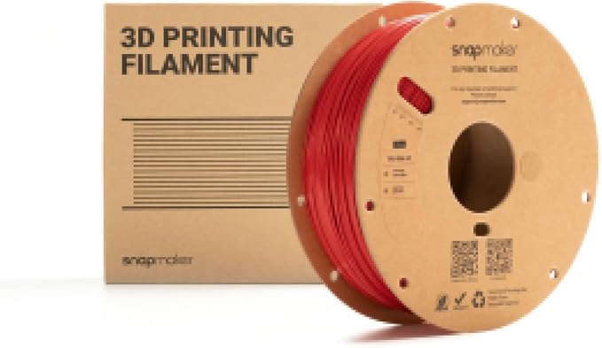 Snapmaker TPU Filament 1.75mm,TPU 95A HF 3D Printer Filament Flexible Soft with High Elasticity,High Speed Printing,Dimensional Accuracy +/- 0.03mm,1kg(2.2lbs) (Red)