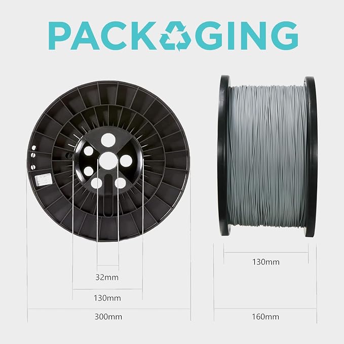 Polymaker PLA PRO Filament 1.75mm 5kg, Tough & High Rigidity Grey 3D Printing Filament, PolyLite PLA PRO High Speed, Print with Most 3D Printers
