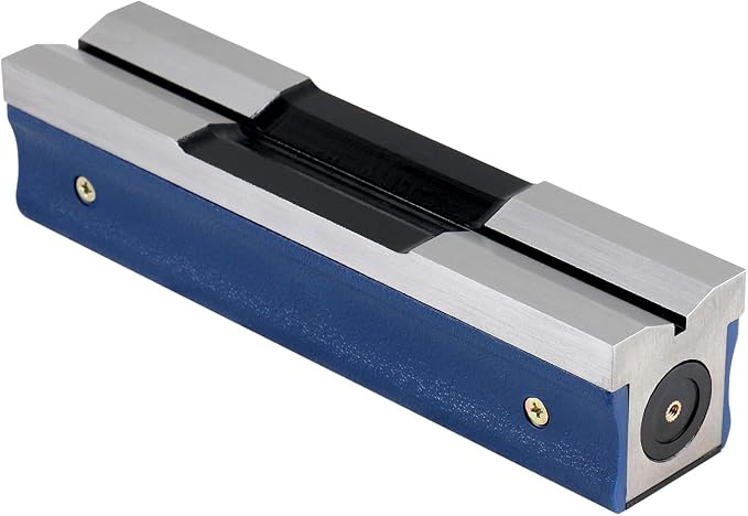 Accusize Industrial Tools 8'' Master Precision Level in Fitted Box, Accuracy: 0.0002''/10'', S908-C685 | Accuracy 0.0002"/10", V-Groove Base, Cross Test Vial, Insulating Grip, Cast Iron