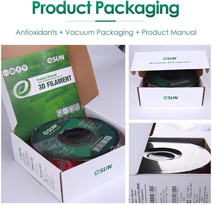 eSUN Water Soluble PVA Filament 1.75mm, 3D Printer Filament PVA, 0.5KG Spool 3D Printing Filament for 3D Printers, Natural