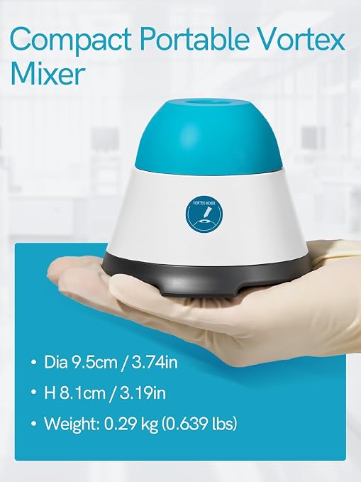 Mini Vortex Mixer, 3500RPM Touch Function Lab Vortex Shakers & Paint Mixer for Acrylic Paint, Nail Polish, Tattoo Ink, Gel Polish, Eyelash Adhesives & Test Tubes, Vortex Paint Mixer Machine