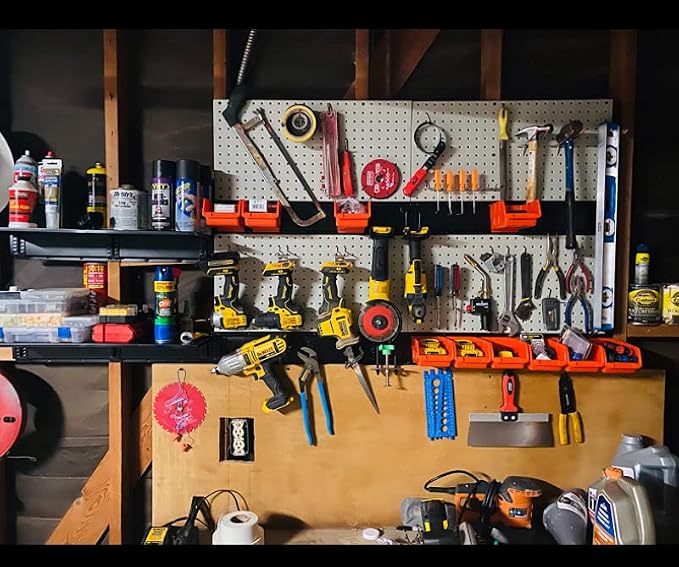 Ultrawall 2 Pcs Metal Pegboard Wall Panels, Peg Boards for Garage Tool Storage