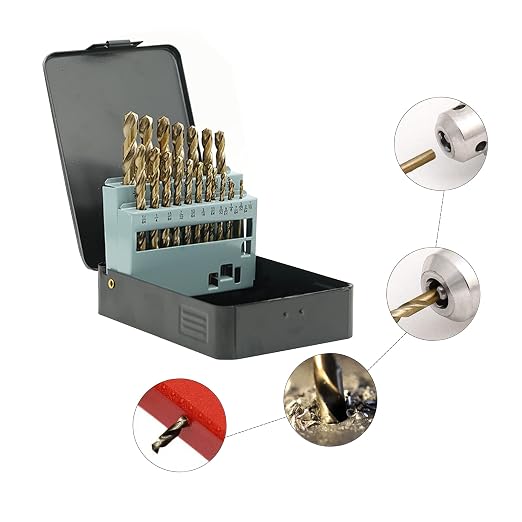 GMTOOLS 21Pcs Cobalt Drill Bits Set, M35 HSS, 135 Degree Tip, Twist Jobber Length Drill Bit for Hardened Metal, Cast Iron, Stainless Steel, Plastic and Wood with Metal Indexed Storage Case 1/16"-3/8"