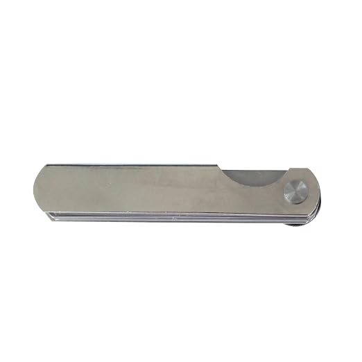 Made in USA | Unipec Feeler Gauge, English & Metric Thickness Gage, 26 Number of Leaves, 0.0015" to 0.025" (0.038 to 0.889 mm) Size of Leaves, Straight Blade 1/2" Width at Tip