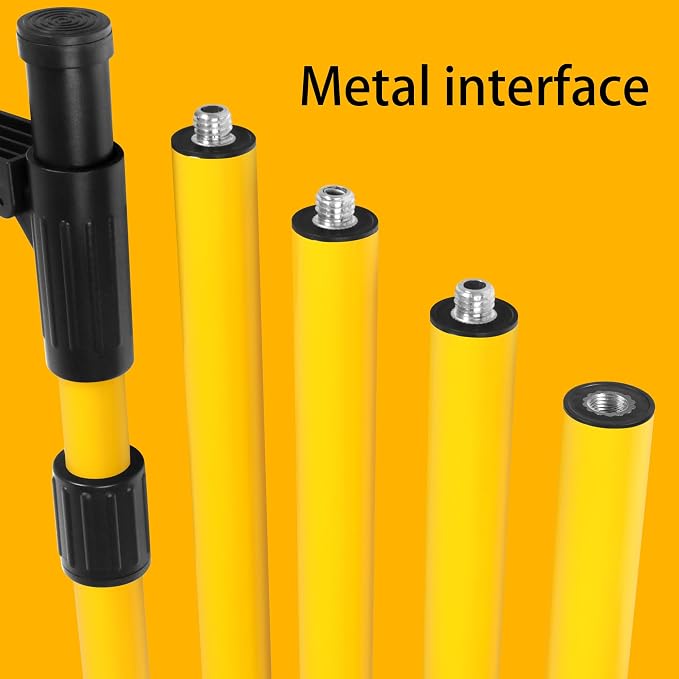 13.77-foot/4.2-meter multifunctional laser level pole, Adjustable Height, 360-Degree Rotating Head, with Multi-function Fine-tuning Pan-Tilt Head