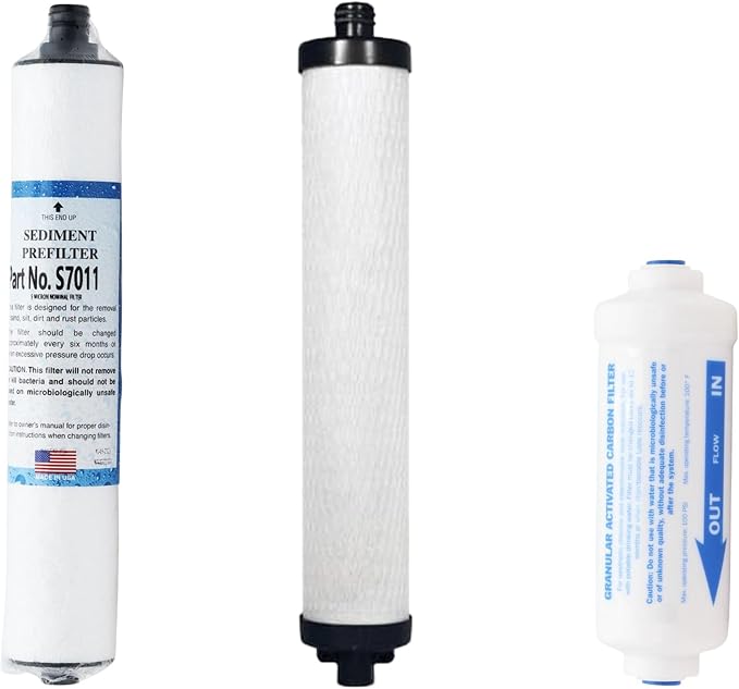 Microline TFC-400 RO Replacement Filter Kit – Annual Supply Bundle Includes Filters S7011, S7028, K2333-KK, Reverse Osmosis Membrane Not Included, Use with TFC-400 Under-sink Drinking Water System