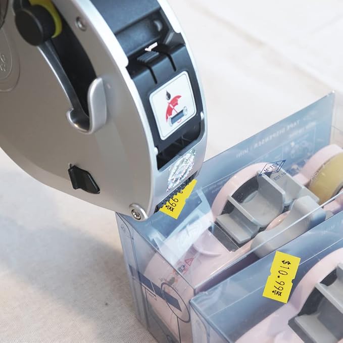 Motex MX-5500 New Version 1 Line 8 Digits Price Tag Gun Kit (Yellow Kit - 4 White + 5 Yellow Rolls)