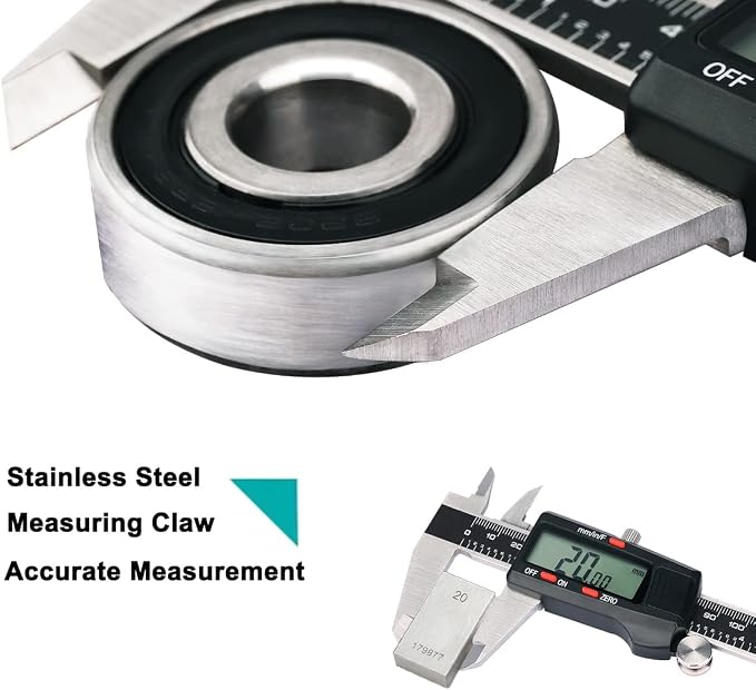 Kynup 0-12 Inch Digital Caliper Calipers Measuring Tool with IP54 Waterproof Protection, Stainless Steel Design (150/300mm)
