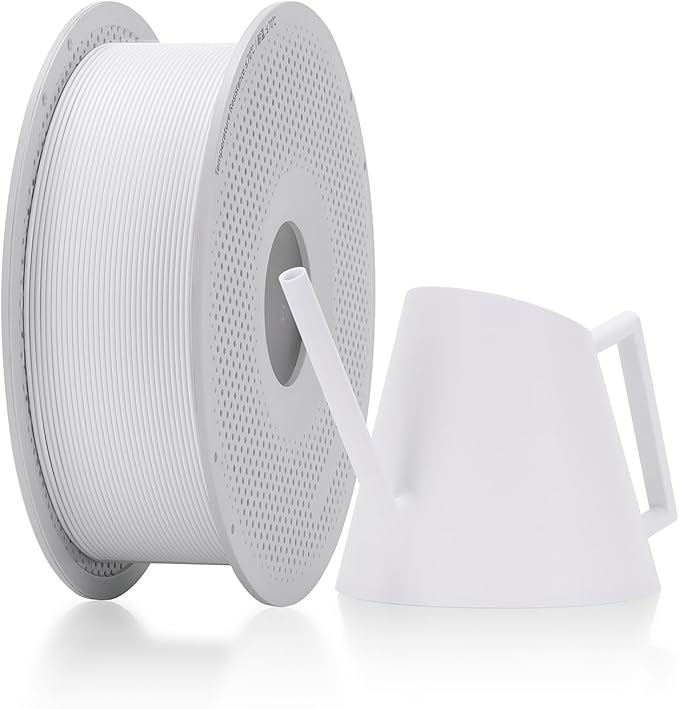 Bambu Lab PETG HF Filament 1.75mm 1kg Spool - Strong Durable 3D Printer Filament, High-Temp Resistance, Low Warp, Compatible with Bambu Lab & Most FDM 3D Printers - White (33100) - Spool