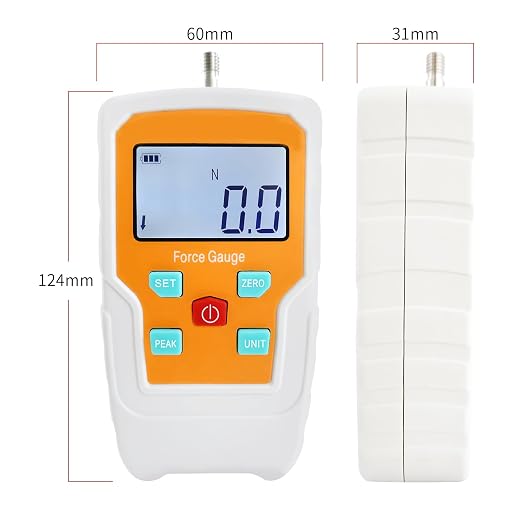 Digital Force Gauge Push and Pull Meter Dynamometer Tension Pressure Tester Thrust Meter Compression Load Plug Force Destructive Tests 100N/10kg/22lbf/360Oz