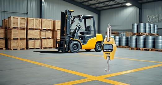 Klau Mini Hoist Yellow Crane Scale 300 kg / 600 lb | Industrial Heavy Duty, Digital Hanging Scales, For Home Farm Factory Hunting