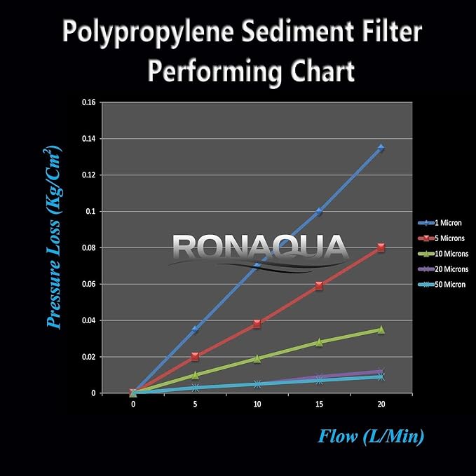 Ronaqua 20" x 4.5" Big Sediment Replacement Water Filter Cartridge, 1 Micron, NSF Certified, for Whole House, Compatible with 155358-43, 2PP20BB1M, AP810-2, FPMB-BB5-20, P5-20BB, SDC-45-2005, 2 Pack